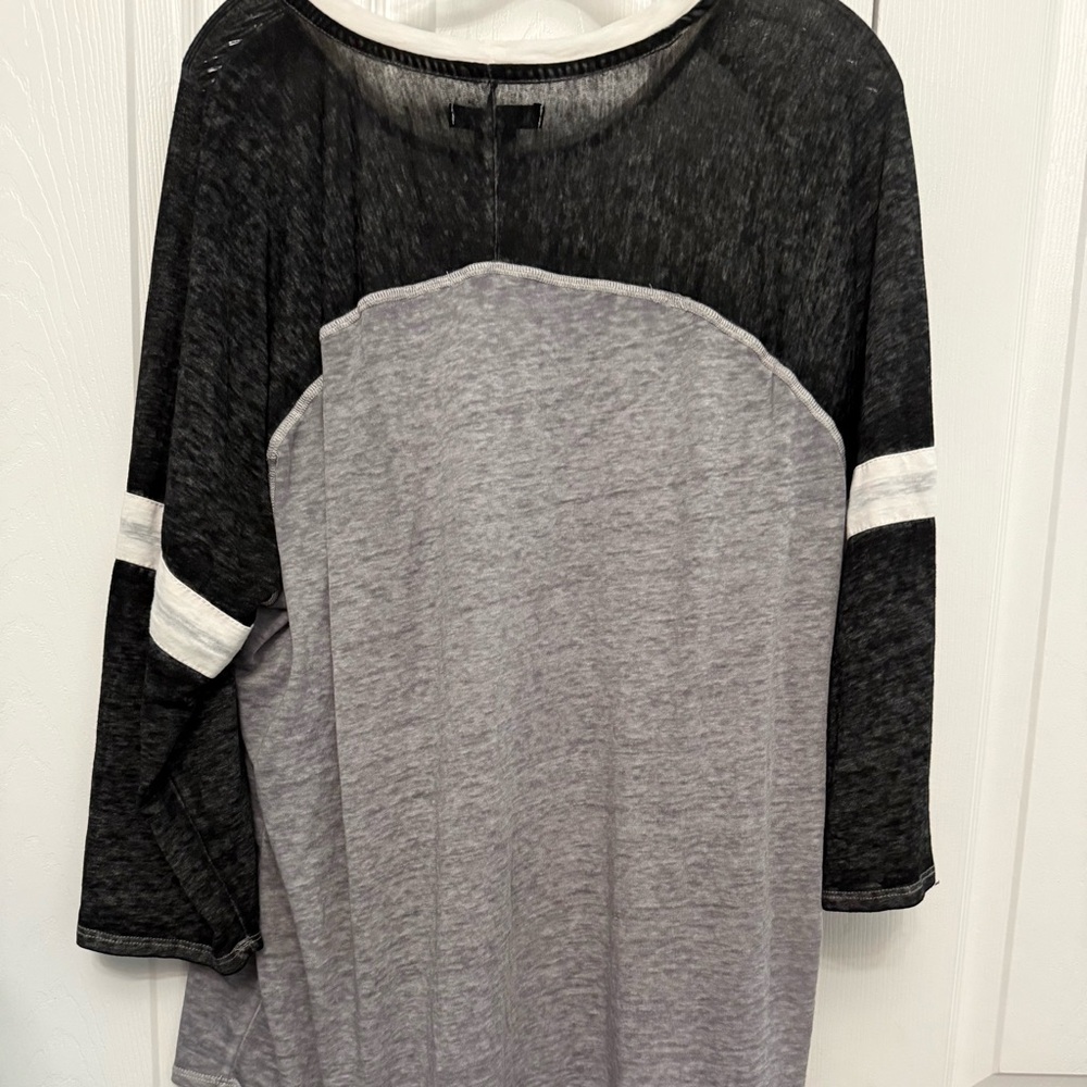 Sable Sky Gray and Black Long Sleeve Logo Shirt Size 2X - Picture 5 of 7